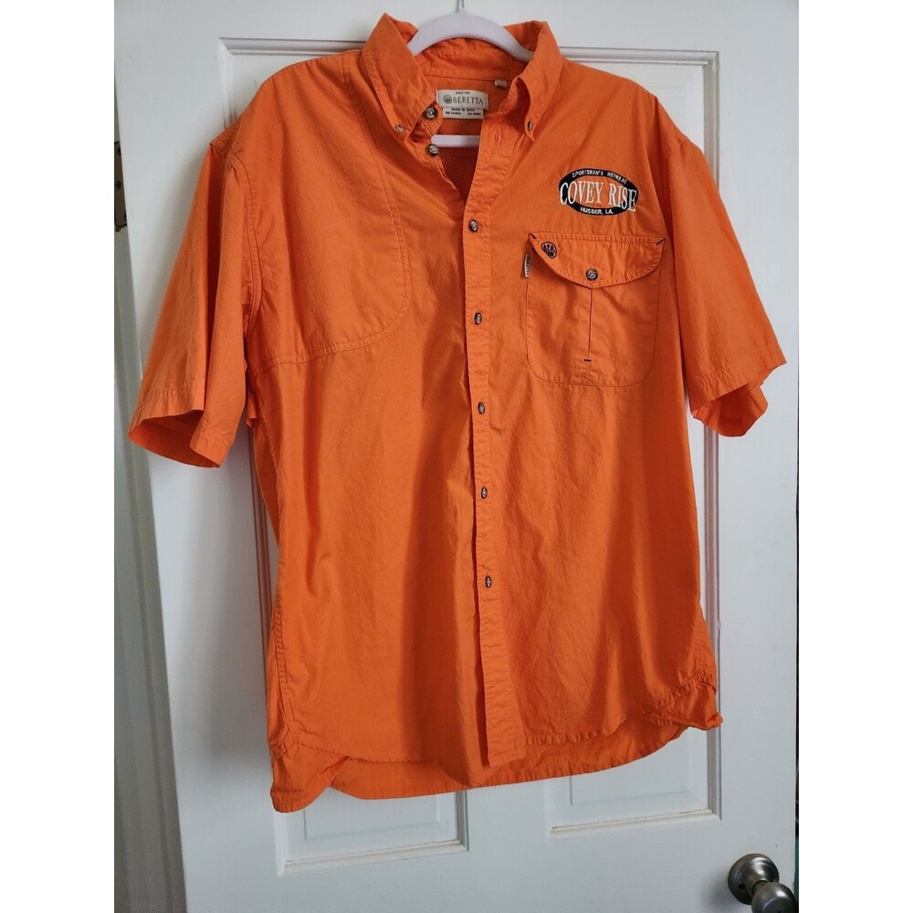 BERETTA Hunting shooting Shirt Covey Rise Vented Short Sleeve L Husser LA Orange